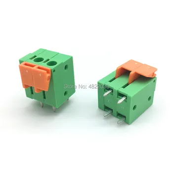 

100pcs KF142V 5.08mm PCB Spring Terminal Block KF142R-5.08 2P 3P 4P 5P 6P 7p 8p 9p 10p Terminals Connector PCB Mounted Screw