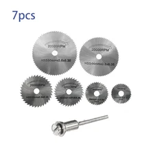 Для деревообрабатывающий инструмент 7 шт. деревянный отрезной диск Dremel роторный инструмент Лезвие дисковой пилы Dremel режущих инструментов Dremel аксессуары
