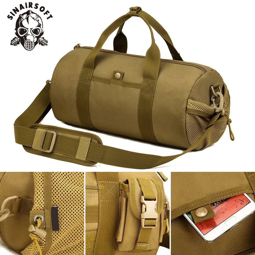Тактическая цилиндрическая сумка Военная Кроссбоди Molle система 10 дюймов планшет сумка на плечо спортивная рыбалка кемпинг путешествия Туризм Рюкзаки