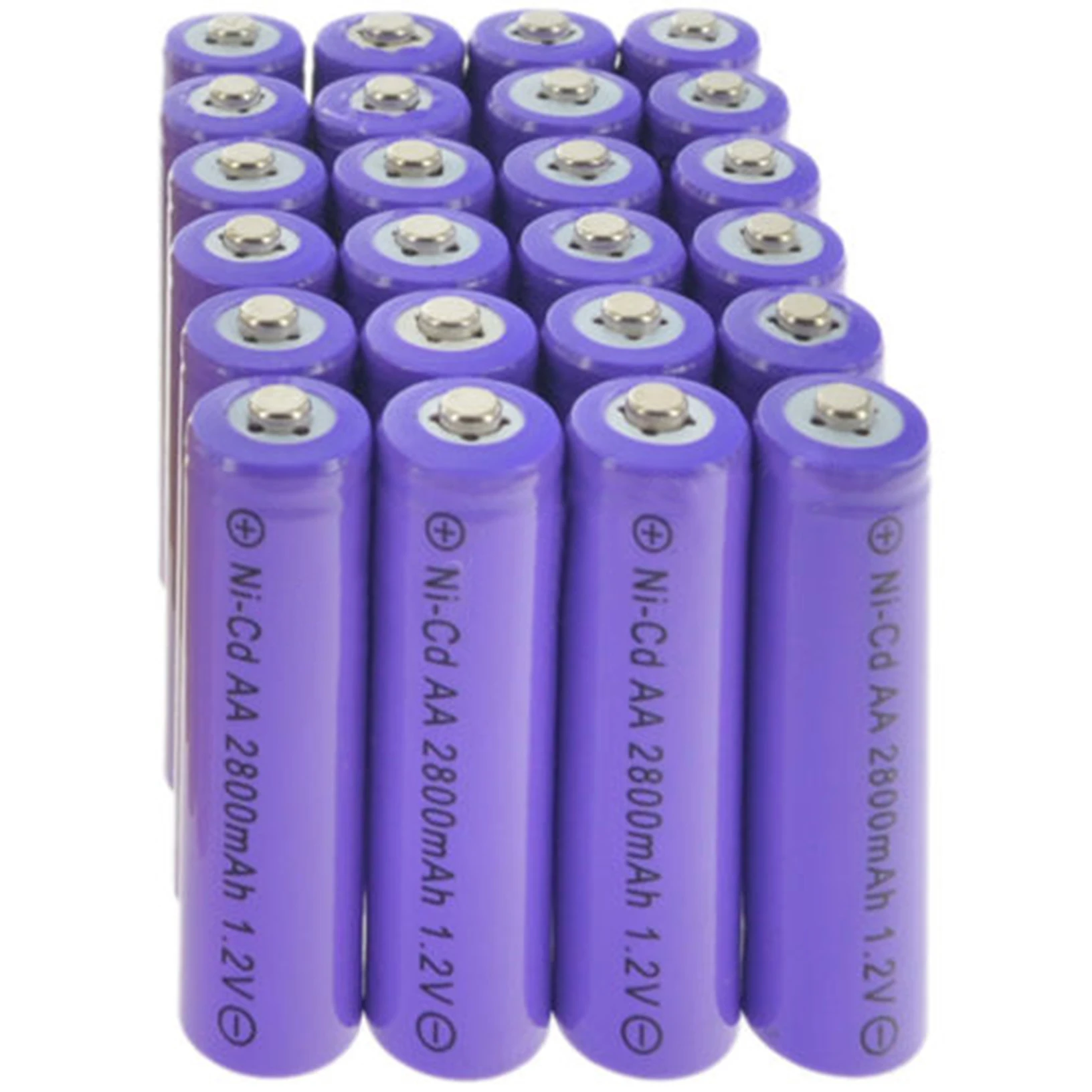 2-24 Лот AA Ni-Cd перезаряжаемая батарея NiCd 2800mAh 1,2 v Садовый Солнечный светильник фиолетовые аккумуляторные ячейки для игрушек