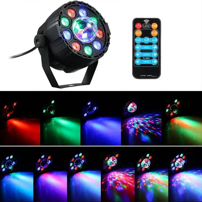 

Kaigelin LED Stage Light RGB Rotating Ball Indoor Light for Party Stage Lighting effect Wedding Disco DJ Projector Spotlight