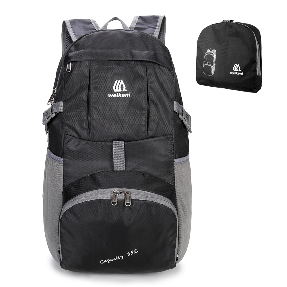 

Men Women Outdoor Backpack Waterproof Foldable Backpack Lightweight Nylon Hiking Climbing Rucksack Folding Camping Travel Bag