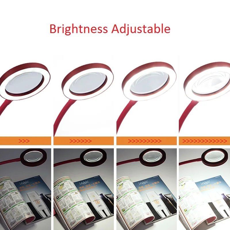USB 3.5X Beauty Lamp Magnifying Glass Adjustable Brightness Cold Light Hose Magnifier Changeable LED for Beauty Nail Tattoo