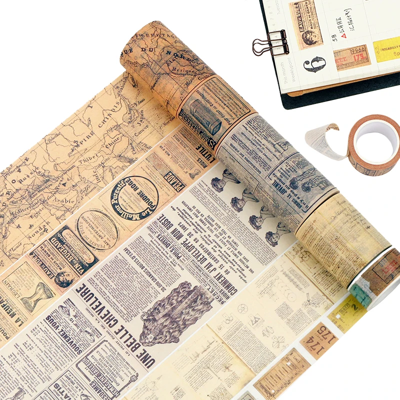 

Vintage Ticket Washi Tape Scrapbooking Tape Label Sticker High Quality 1PC DIY Map Adhesive Popular 8m Length Decorative