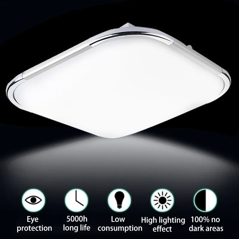 

Smuxi 20W 48LED Ceiling Light Acrylic Material 5730 Lamp Beads 1600LM Modern Kitchen Bathroom Household Lamps AC110-220V