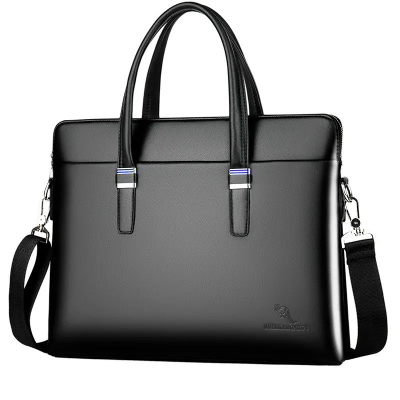 

Men Business Leather Briefcase Shoulder Messenger Bag For 14" Laptop Men's Crossbody Bags Handbag Messenger Bags