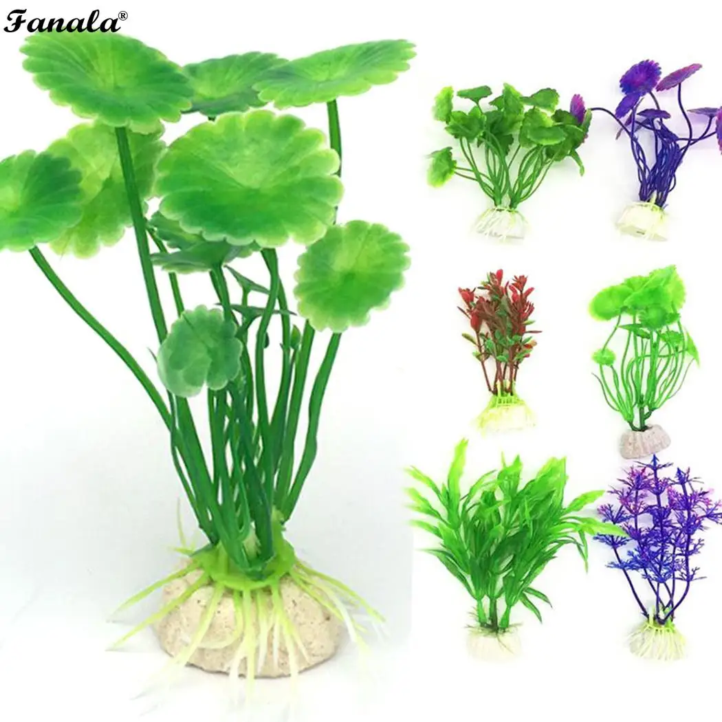 

Aquarium Plastic Artificial Grass Water Grass Fish Random 16-19g Tank Decoration