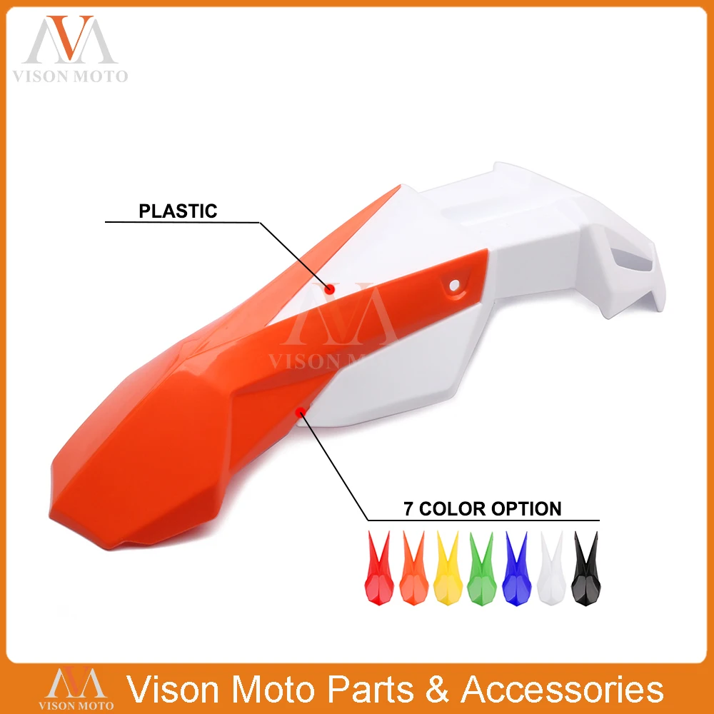 

Orange+White Front Fender Mudguard For KTM EXC EXCF XC XCF XCW XCFW MX EGS SX SXF SXS SMR Dirt Bike Enduro Motorcycle