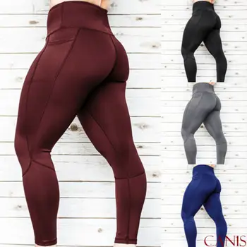 

Flexible Women High Waist Yoga Gym Pants Fitness Sport Exercise Running Leggings Elastic Trousers Sports Pants