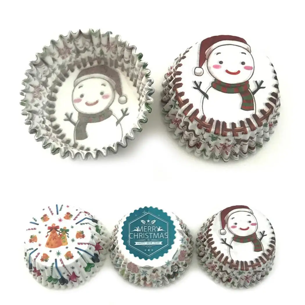 Cake Mini Letter Cupcake Molds Bell Ppaper Snowman Disposable Kitchen As Picture Cup Paper Baking | Дом и сад