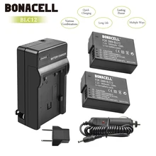 Bonacell 1800 мАч DMW-BLC12 DMW BLC12 Перезаряжаемые Батарея + Зарядное устройство пакет для Panasonic Lumix G6 G5 G7 FZ1000 L10