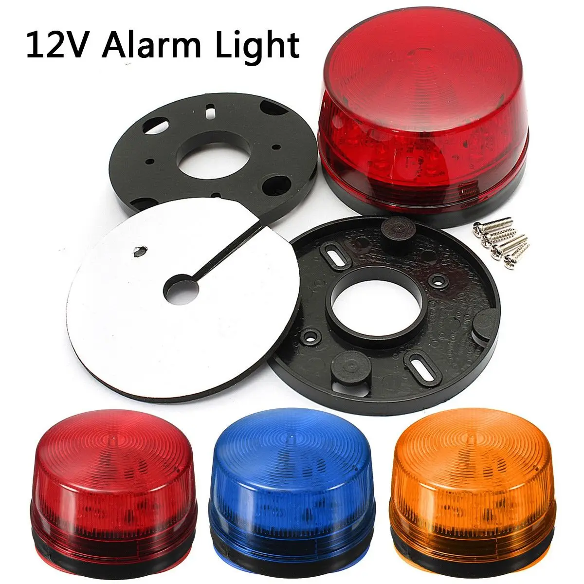 

High Quality Waterproof 12V 120mA Safely Security Alarm Strobe Signal Safety Warning Blue Red Orange Flashing LED Light