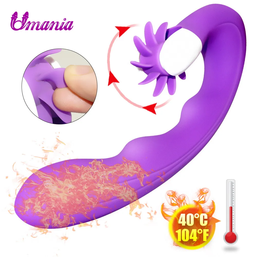Отопление ласки языком клитор стимулятор 20 режимов G Spot вибратор перезаряжаемый