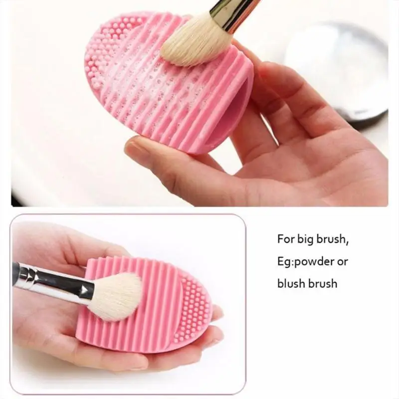 Multifunction Silicone Egg Shape Makeup Cosmetic Brush Cleaner Scrubber
