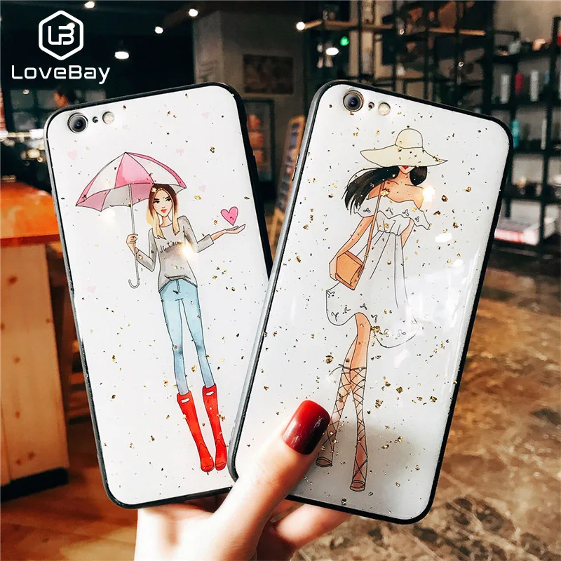 Lovebay для iPhone X XS MAX XR чехол на корпус телефона красивые девушки 7 8 6 S Plus прозрачные