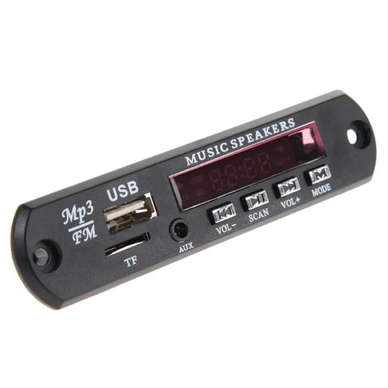 Автомобильный музыкальный MP3 WMA декодер 12 В плата панель аудио модуль AUX USB TF FM