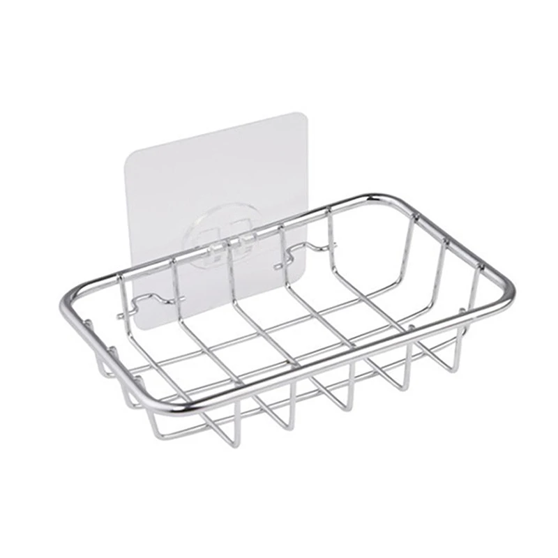 

Soap Dish, Rust Proof Stainless Steel Soap Case Holder with Powerful Adhesive for Soap Sponge Scrubber in Bathroom Shower Kitc