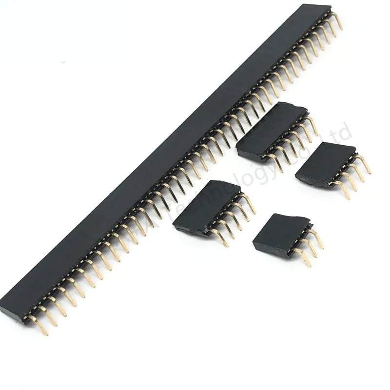 2 54 мм R/A Однорядный гнездовой разъем ~ 40P PCB плата прямоугольный штырьковый