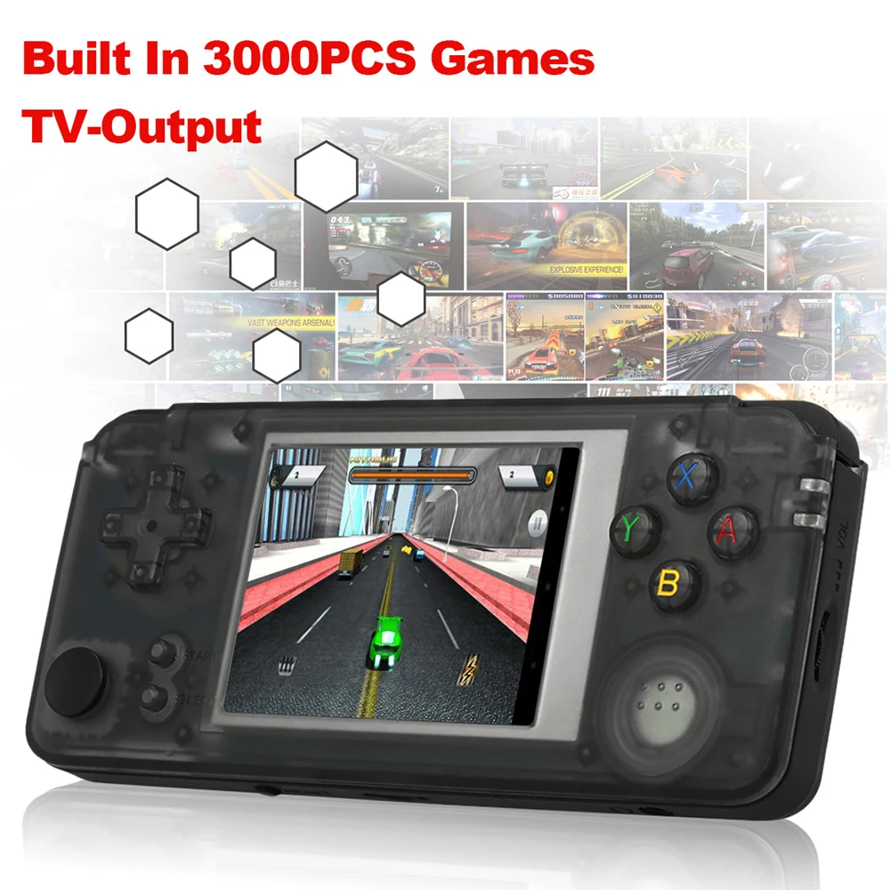 

Q9 Portable Video Game Console Roker Handheld Gaming Machine Music Player Built-in 3000 Games 1800mAh Game Pad AV Out TF Slot