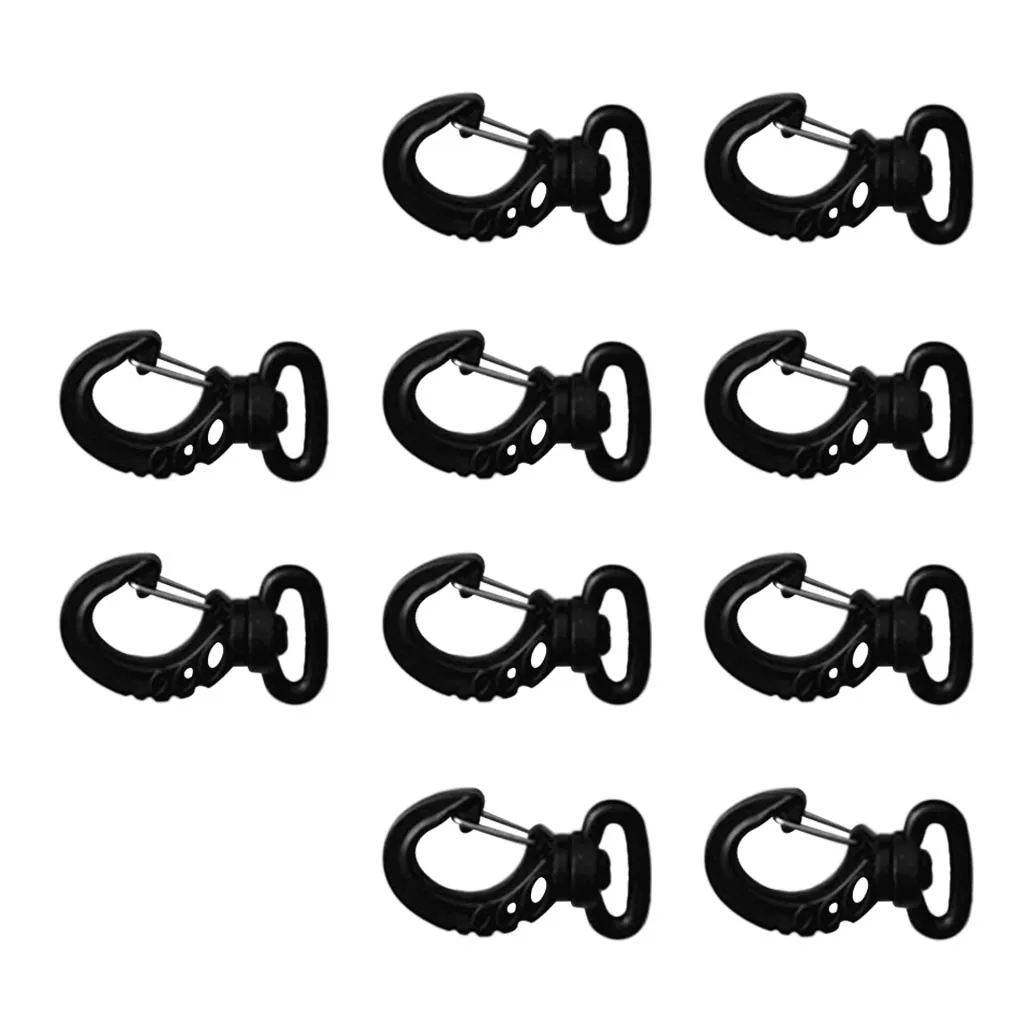 

10 Pcs Scuba Diving Swivel Snap Hook Spring Clips Fits 20mm Webbing Strap Accessories