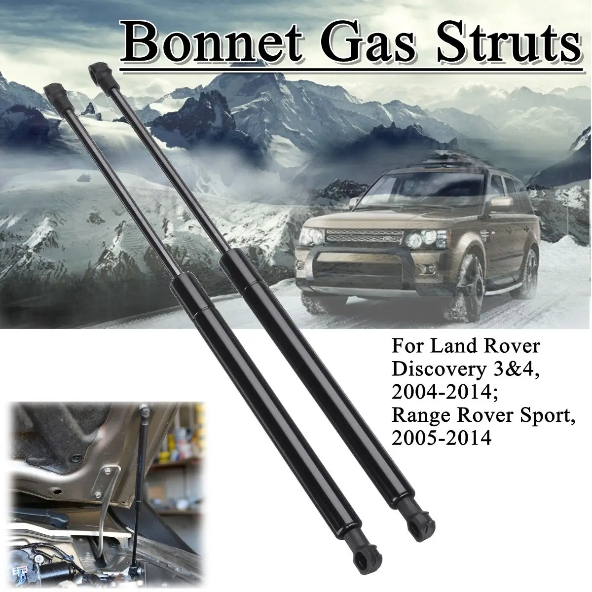 

2pcs Front Bonnet Hood Support Gas Struts For Land Rover Discovery /Range Rover Sport 2004-2014 LR009106