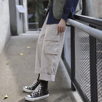 

2019 Japanese Style Men's New Leisure Cotton Harem Casual Pants Male Loose Trousers Hip Hop Style Joggers Sweatpants Size S-2XL