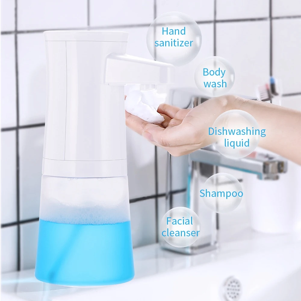 

350Ml Automatic Foaming Soap Dispenser Touchless Hand Soap Dispenser Liquid Shampoo Shower Gel Foam Pump For Bathroom Kitchen