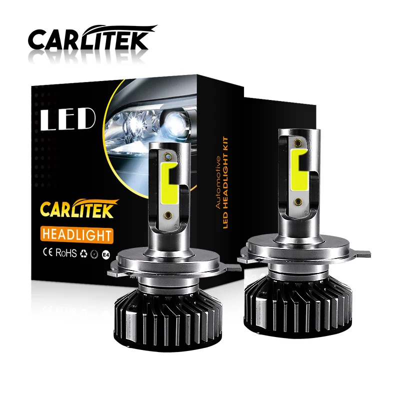 CARLitek Mini H4 H7 H11 9005 9006 светодиодные лампы 10000лм 50 Вт Автомобильные фары 6000 К 4300 К COB Чип Противотуманные фары День Ночь авто фары