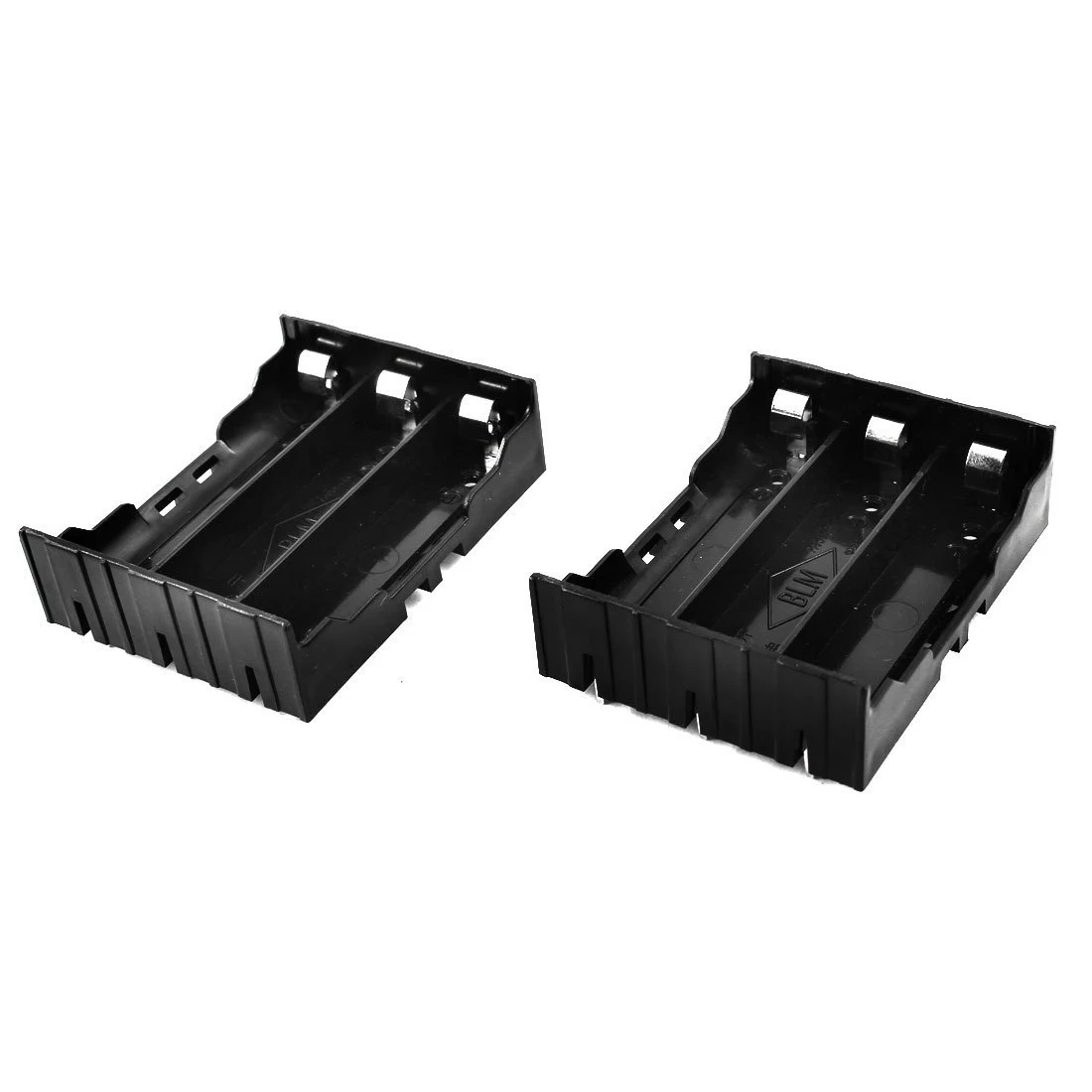 2 pieces open frame plastic 3 x 3.7V 18650 battery holder box |