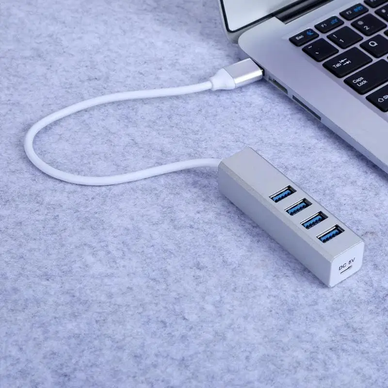4 порта USB 3 0 концентратор сплиттер алюминиевый сплав адаптер с кабелем