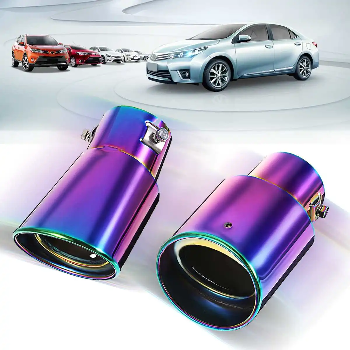 

Universal Car Exhause Muffler Stainless Steel Pipe Modified Car Rear Tail Throat Liner Accessories 14cm