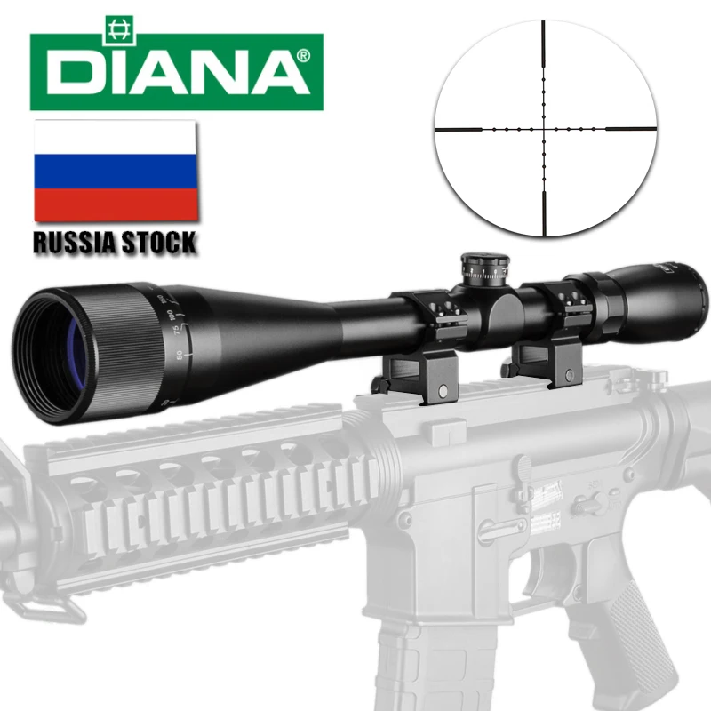 DIANA 6-24x42 AO тактический прицел Mil-Dot Сетка Оптический Прицел Снайперская винтовка для страйкбола охотничьи прицелы