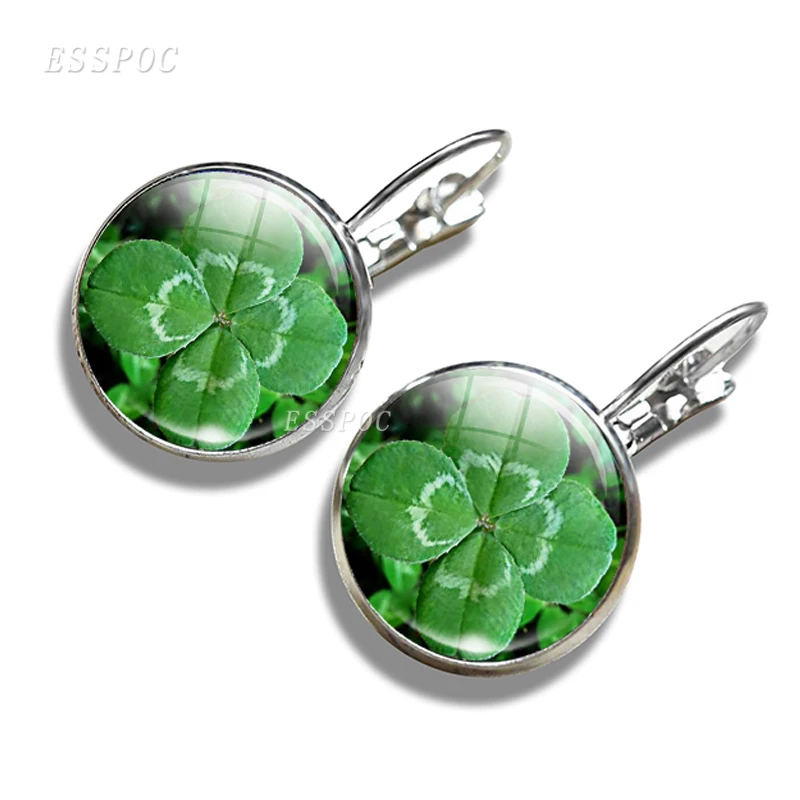 Модные серьги Крючки в виде четырехлистного клевера Shamrock Женские аксессуары для