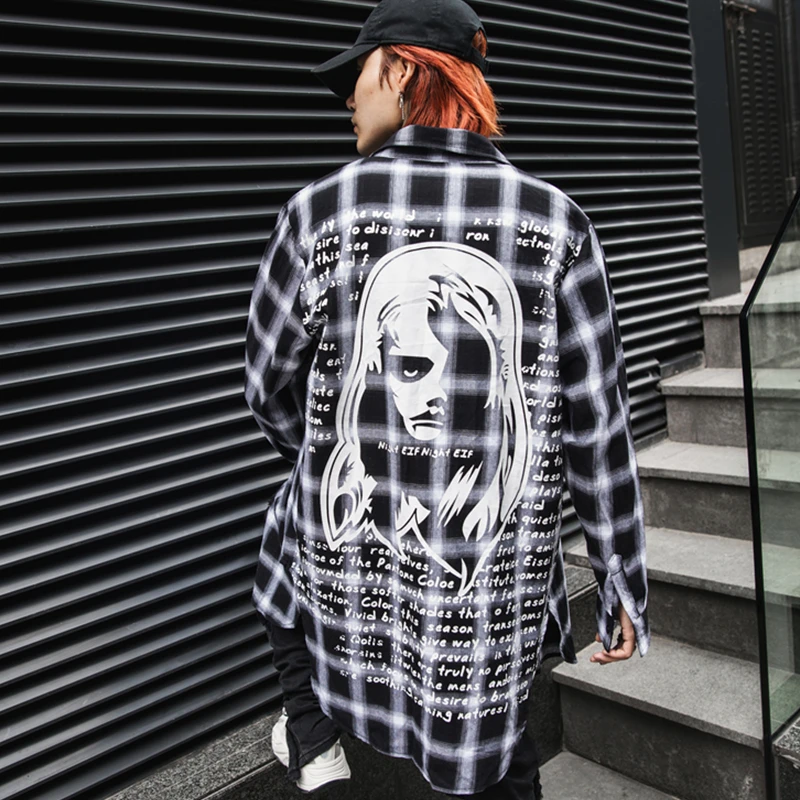 

Men's Shirts 2019 New Spring and Summer Printed Long Sleeve Chequered Handsome Fashion Casual Men's Wear