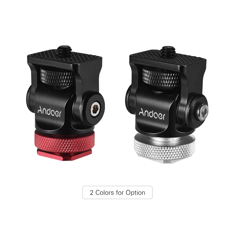 Tripod Ball Head 180&deg; Rotary Mini With Wrench 1/4 Screw For LED Light Tripod Monopod