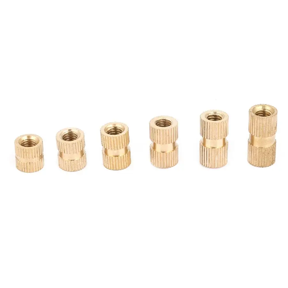 

50pcs M3 Brass Cylinder Knurled Round Molded-in Insert Embedded Nuts Top quality
