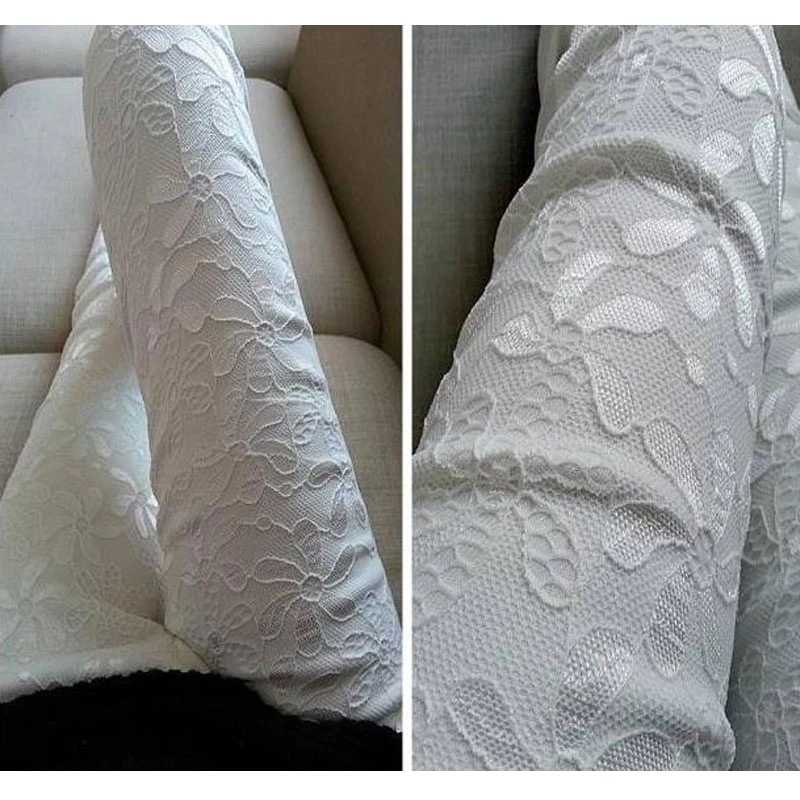 

Womens Skinny Lace Pencil Pants High Waisted Stretch Slim leggings Pencil Pants women leggings