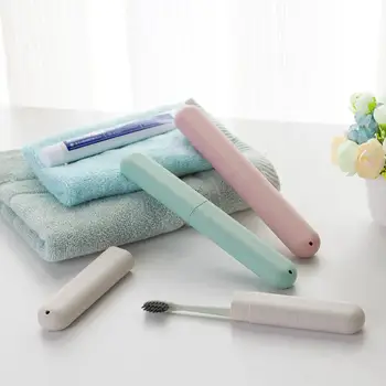 

Simple Portable Concise Toothbrush Protect Holder Container Travel Storage Tube Cover Solid color Hot