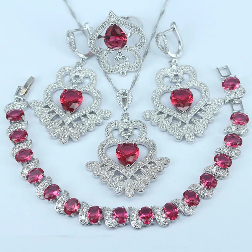 red wedding jewelry sets