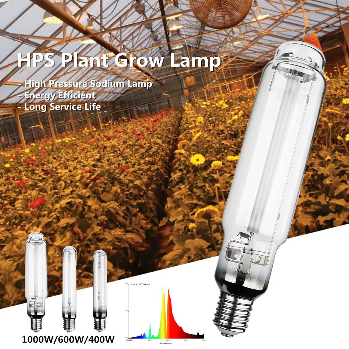 400 Вт 600 1000 HPS растительная лампа E40 23Ra натриевая высокого давления