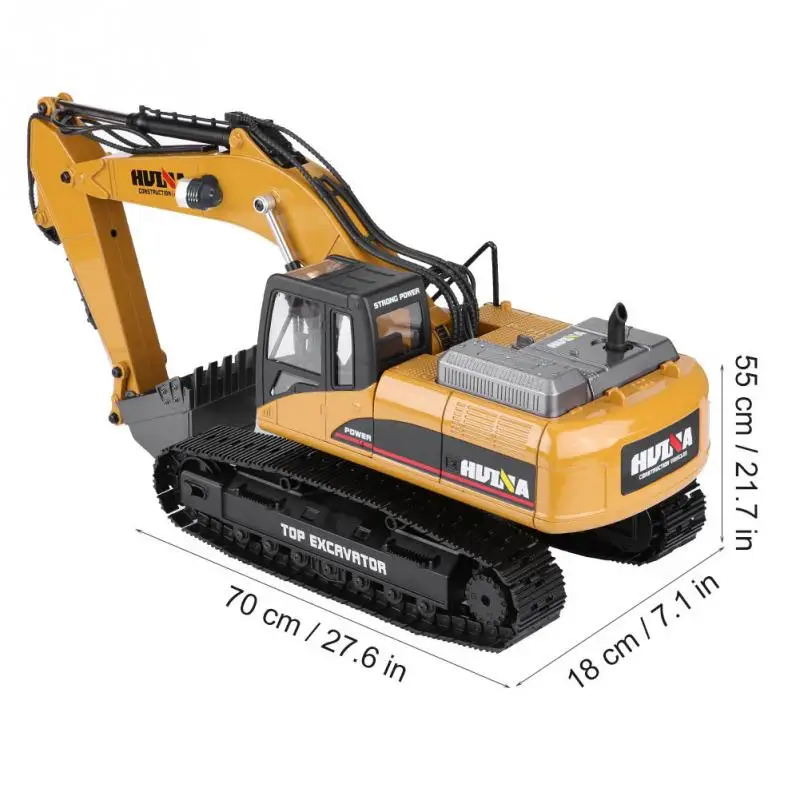 HUINA 1580 RC экскаватор игрушки 2 4G 1/14 23 канала 3 в 1 электрический строительный