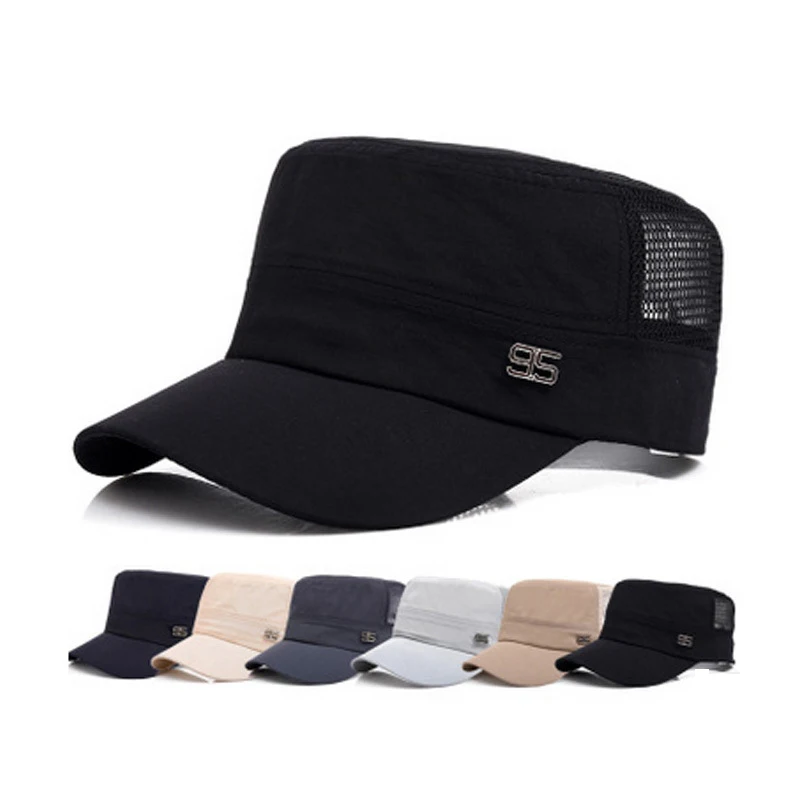 

Running Cap for Men Mesh Breathable Sun Hat Quick-drying Run Hat Adjustable Sport Cap Baseball Cap for Summer Newsboy Casquette