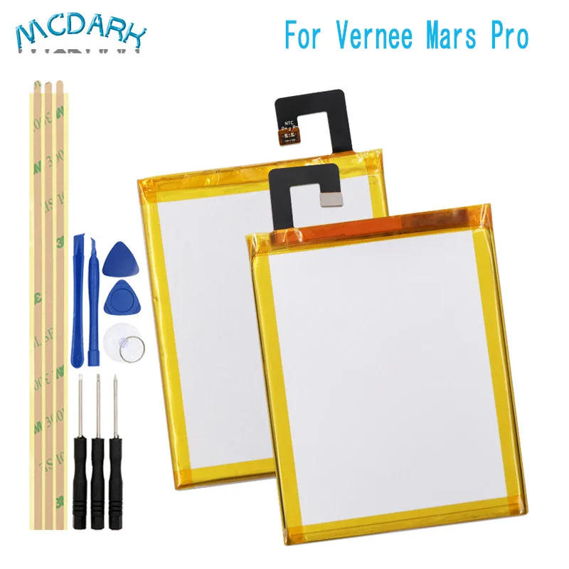 

3500mAh Hight capacity For Vernee Mars Pro Battery Cell Phone Replacement Batteries Rechargeable For Vernee Mars Pro with Tools