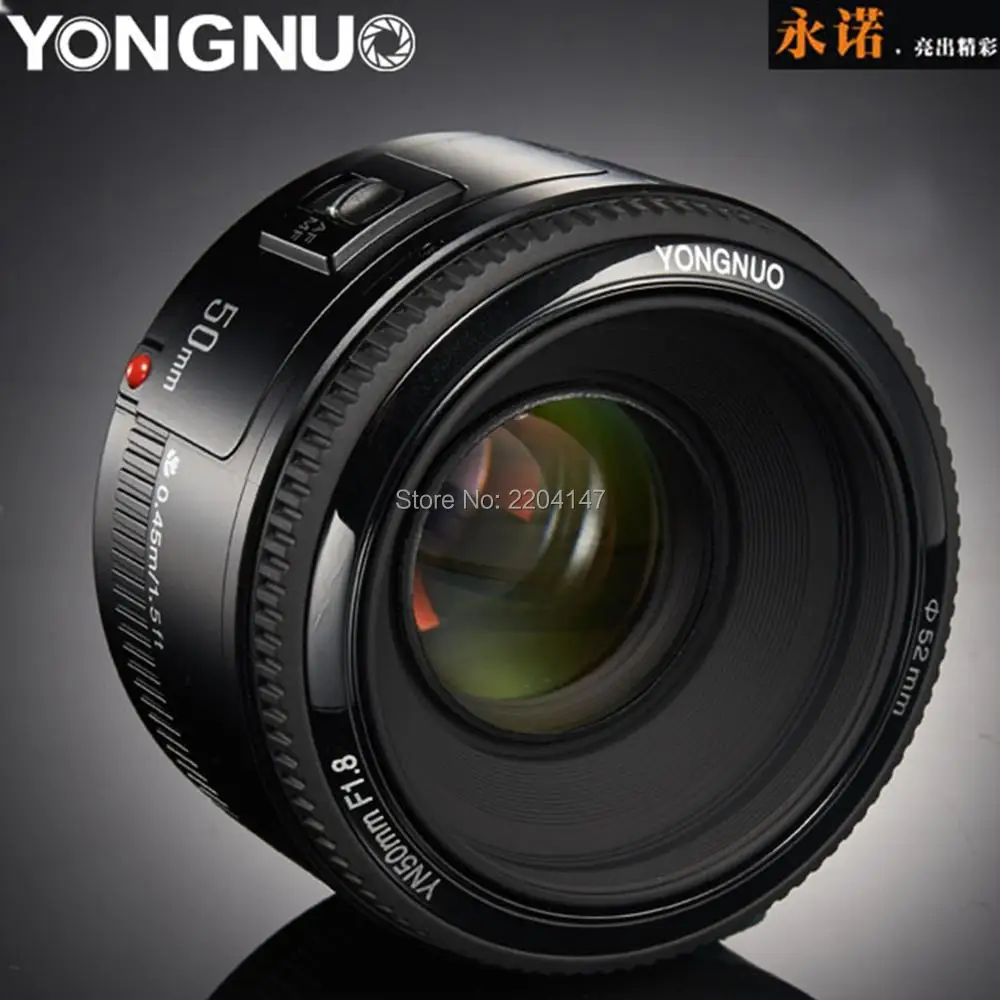 Объектив YONGNUO YN50 мм f1.8 YN EF 50 f/1 8 AF апертура с автофокусом для цифровых зеркальных