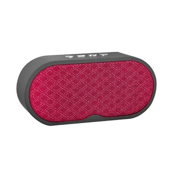 

Portable Bluetooth Speaker Portable Wireless Player Linen Design Subwoofer Loudspeakers Audio For Phone With Mic Tf Usb