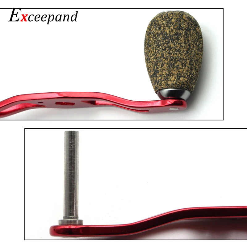 Exceepand Rubber Cork Knobs Red Fishing Reel Handle for Abu Garcia Daiwa Baitcasting Reel
