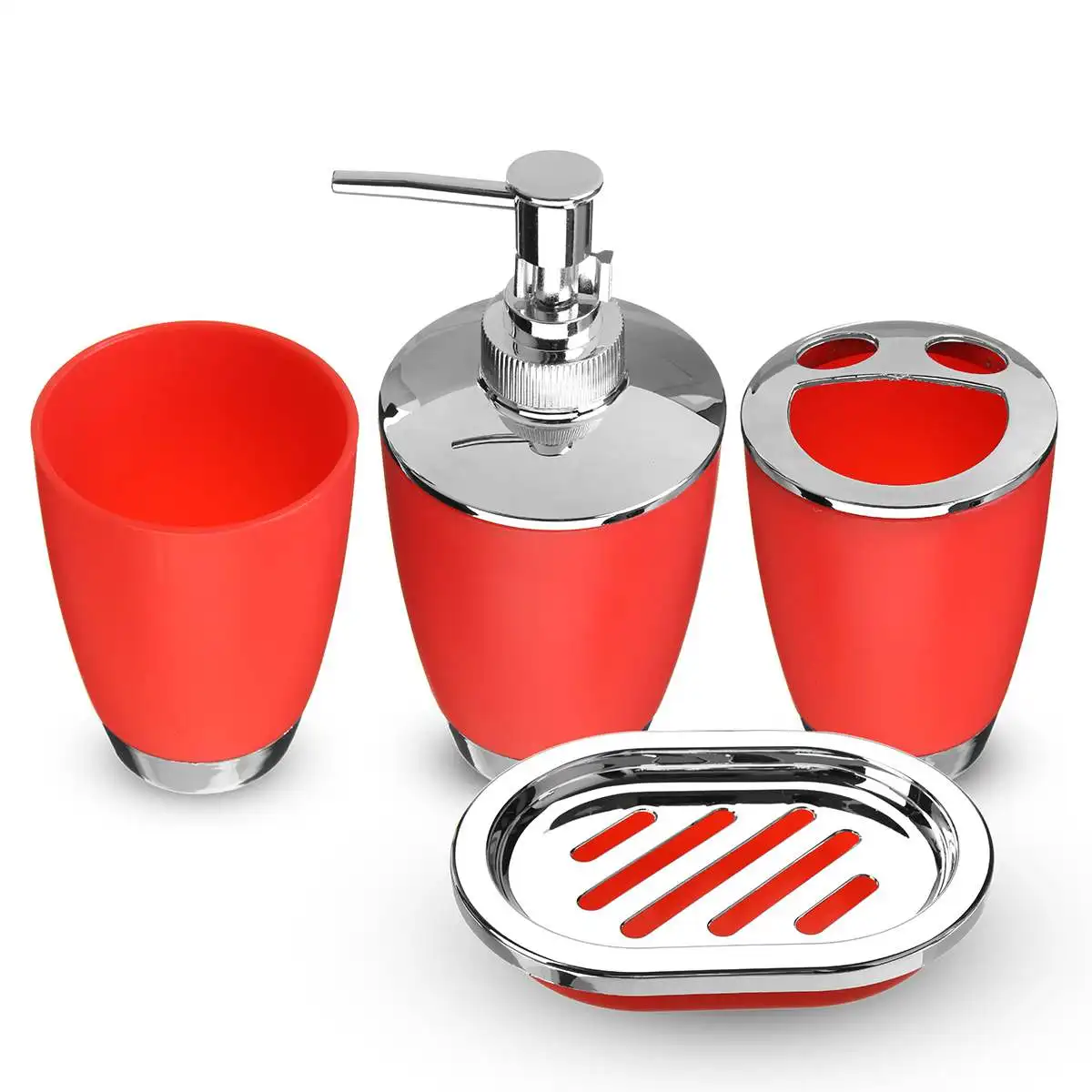 4 قطعة/المجموعة البلاستيك الحمام الكؤوس فرشاة الأسنان تخزين حامل معجون الأسنان صحن الصابون موزع الحمام اكسسوارات المنظم 9 الألوان