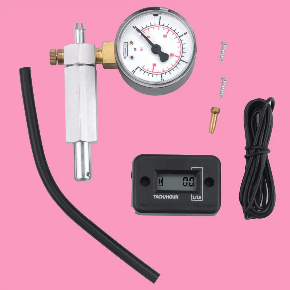 

New Carburetor Crankcase Pressure Gauge Pumps 0-15 PSI For 2 & 4 Stroke Spark Small Gas Engines Lawnmower Desbrozadora Gasolina