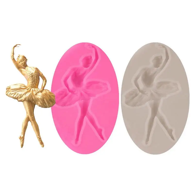 

3D Dancing Ballet Girl Mould Fondant Silicone Decoration Mold DIY Cake Decorating Tools Baking Mould