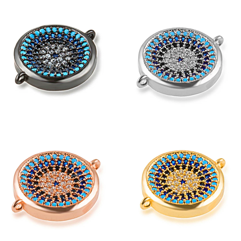 

15*18mm DIY Jewelry Findings Handmade Flower Cubic Zirconia Connectors Accessories For Women Bracelet Jewelry Making Charms